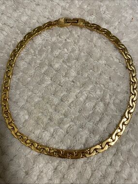 Joel heavy Gold plated thick Chain Link choker Necklace